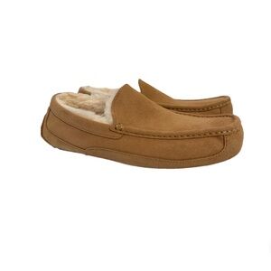 UGG Ascot Men's Moccasin Slippers Chestnut Suede UGGplush Size 12